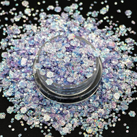 Paillettes holographiques en vrac, paillettes fines mélangées, poudre de paillettes, flocons de paillettes pour nail art, pour artisanat en résine DIY, décoration de gobelets et de festivals