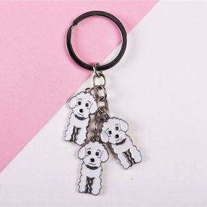 Accesorios Personalizables para Llaves, Nuevo Regalo, Colgante para Cintura con Grabado de Perro Poodle de Dibujos Animados, Llavero de Metal - Product Image 2