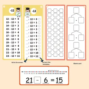 Toán Học Nhân Học thẻ Flashcards giấy Cmyk in màu trẻ em từ 3-12 số học - Product Image 3