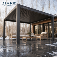 Jiake 6063-T5 Aluminium-Pergola mit Motorisiertem Lamellendach für Skandinavische Hütten, Hinterhof, Garten, Terrasse und Außenbereich-Pavillon