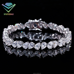 Pulsera de tenis con moissanita VVS en oferta, certificado GRA, varios estilos de corte, pasa la prueba del diamante, chapada en oro sobre plata de ley 925 - Product Image 6