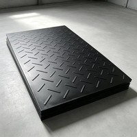 Tapis de protection de sol en HDPE 4x8 pieds, tapis d'accès antidérapant, plaque de route temporaire pour chantier de forage