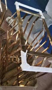 Newest High Quality Luxury Gold Stainless Steel <strong>Dining</strong> <strong>Table</strong> Chairs Mirror Top Restaurant <strong>Table</strong> For Home Hotel