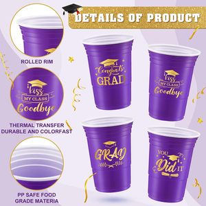 Gobelet de stade personnalisé en plastique réutilisable classique de 16 oz, recyclable, écologique, vente en gros pour cadeaux d'affaires, isolation thermique - Product Image 2