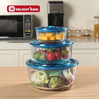 Récipient sous vide en verre de haute qualité pour four à micro-ondes avec couvercle de pompe boîte de rangement en verre hermétique pour emballage alimentaire