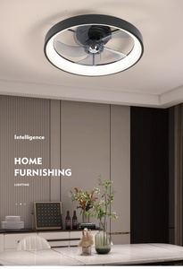 Ventilador silencioso moderno, ventilador de dormitorio, luz de espectro completo, protección ocular, Invisible, sala de estar, estudio, comedor, ventilador de luz - Product Image 3