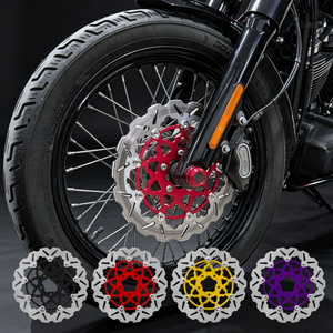Rotor de Freno Delantero Flotante Perforado de Acero Inoxidable para Motocicleta de 11.8 Pulgadas para Harley Davidson Softail Touring Sportster <span class=keywords><strong>Dyna</strong></span> - Product Image 5