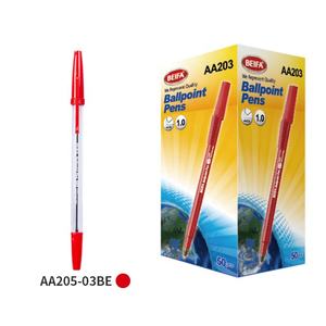 बीफा a205 1.0 मिमी ठीक टिप प्लग में टाइप फैक्ट्री मूल्य अनुकूलन योग्य गेंद पेन 3 स्याही रंग काला नीला लाल रंग लाल बॉलपॉइंट पेन - Product Image 4