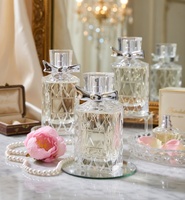 Flacon de parfum en verre personnalisable avec logo, 30ml/50ml, atomiseur transparent avec couvercle à nœud