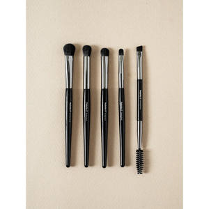 MEJOR Juego de brochas de maquillaje de ojos personalizable de 17 piezas Brochas de maquillaje de viaje planas con asas planas para cara y labios - Product Image 1