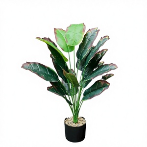 Árbol del Viajero de 18 Cabezas, Planta Artificial Nórdica de 12 Cabezas con Hojas de Plátano, Monstera y Areca, Decoración Verde para Bodas y Jardines - Product Image 1