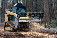 MONDE Trinciatrice Forestale per Skid Steer Loader con Motore, Pompa, Ingranaggi e Cuscinetti per Pulizia del Terreno e Triturazione del Legno