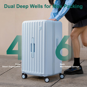 Maleta <span class=keywords><strong>de</strong></span> Viaje con Ruedas Estilo Baúl <span class=keywords><strong>de</strong></span> Material PC Ligero <span class=keywords><strong>de</strong></span> 16 20 Pulgadas para Viajes - Product Image 3