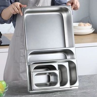 Bac Gastronorm GN en Acier Inoxydable de Style Américain, Grande Taille, pour Traiteur, avec Couvercle – Meilleures Ventes