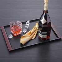 Nouveaux plateaux de style japonais en mélamine, design imitation bois, pour hôtel, restaurant, plateau de service rectangulaire