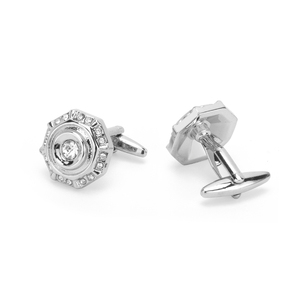 Nhà Máy daili trực tiếp Chất lượng cao Khuy măng sét bằng đồng bạc cho nam giới kinh doanh đám cưới tham gia tiệc phù hợp với áo sơ mi bạc - Product Image 1