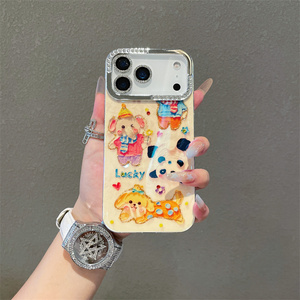 Blue Light Dot Diamond Cartoon Little Animals son adecuados para Apple 17promax Phone Cases para Iphone14 Cute 15/16Pro - Product Image 4