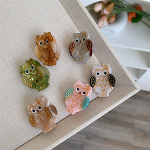 Mini dễ thương Acetate <span class=keywords><strong>Owl</strong></span> điêu khắc nối tóc Claw <span class=keywords><strong>Clip</strong></span> Chất lượng cao 3.3cm tóc động vật <span class=keywords><strong>clip</strong></span> cho phụ nữ - Product Image 4
