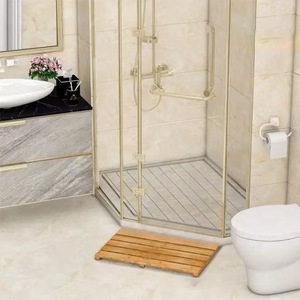 Tapis de salle de bain en bambou personnalisés, tapis de sol pour la maison et l'hôtel, tapis de douche antidérapants en bambou, même style que les tapis en bambou. - Product Image 4