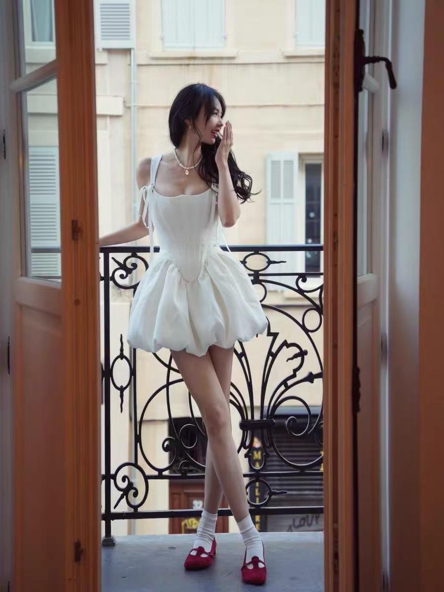 White Mini Dress - Tight Fit Solid Bodycon Style
