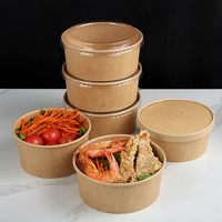 Vaisselle en papier kraft de haute qualité, ensemble de grands bols de cuisine, grands bols à salade et à soupe en bois d'acacia massif