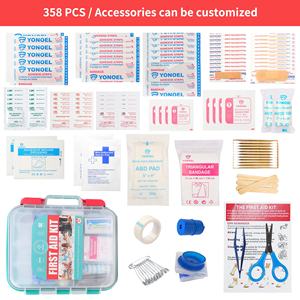 Estuche verde duro para botiquín de primeros auxilios, 326 piezas, supera las pautas de OSHA y ANSI 100 personas: Oficina, hogar, automóvil, escuela - Product Image 6