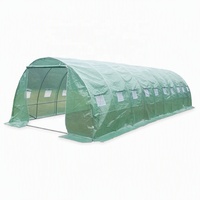 Kit de serre tunnel 1000x400x230cm, structure en acier galvanisé, couverture en filet PE, 2 portes à fermeture éclair, pour usage agricole
