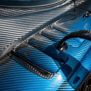 Màu xanh bóng Twill sợi carbon kết cấu TPU xe bọc phim sơn bảo vệ Vinyl toàn thân chống trầy xước chống vàng - Product Image 2