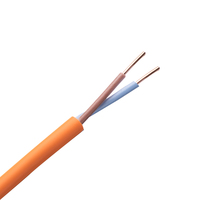 Câble pour système d'alarme incendie industriel homologué FPLR 2C 12-18AWG, conducteur en cuivre massif, blindage en feuille d'aluminium, indice de protection IP54, rouge