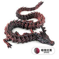 Figurine Artisanale Articulée Dragon Imprimée en 3D, Modèle Créatif, Cadeau, Pièce d'Exposition Colorée, Qualité Alimentaire et Film Chinois