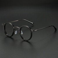Lunettes de style punk rétro unisexe, monture en métal légère, anti-lumière bleue, monture optique