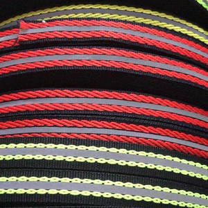 Correa de cincha reflectante de nailon colorido, cinta de tela de poliéster cosida para accesorios de ropa para mascotas al aire libre, cinturón reflectante - Product Image 2