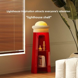 Estante de Esquina de Doble Capa con Diseño de Faro, Mueble de Almacenamiento Artístico, Decoración Retro, Estante de Exhibición para Tienda, Estante de Pared Creativo - Product Image 2