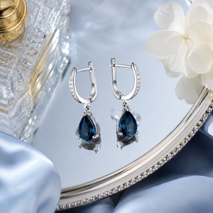 Eleganti Orecchini a Goccia per Donne, Delicati Orecchini con Pietre Scintillanti, Gioielli per Uso Quotidiano e Feste, Vendita all'Ingrosso - Product Image 2