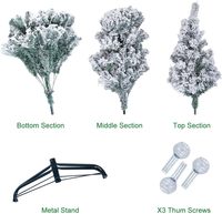 Sapin de Noël artificiel sur pied de haute qualité, personnalisé par le fabricant, en promotion, avec décorations floquées vertes, blanches et roses