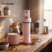 Mini moulin à café électrique et manuel en aluminium anodisé, portable pour la maison, le camping et les voyages