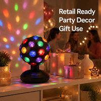 Lumière décorative LED à piles avec interrupteur pour boule disco, idéale pour les cadeaux de fête et les événements festifs