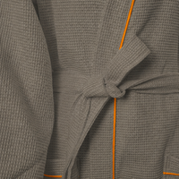 Peignoir doux en tissu gaufré pour hôtel et spa, avec capuche, pour adultes, style enveloppant, idéal pour la maison et les centres de villégiature, vente directe usine, lavable en machine