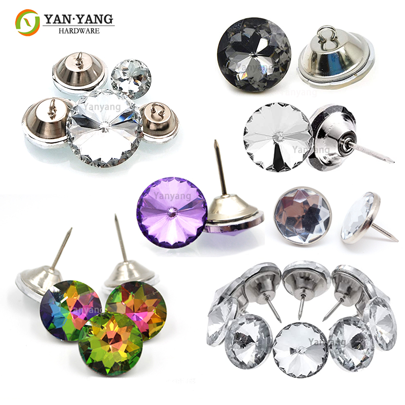 FINGERINSPIRE 6 Botones De Latón Con Diamantes De Imitación De 26 Mm, Botones Para Coser Con