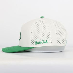 Casquettes de baseball vintage personnalisées à 5 panneaux avec logo brodé, imperméables, découpées au laser, blanches, pour le sport, plates – Fabricant professionnel - Product Image 3