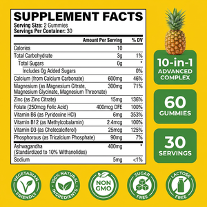 OEM Sugar-Free Gummies Calcium <strong>Magnesium</strong> <strong>with</strong> <strong>Zinc</strong> <strong>and</strong> <strong>Vitamin</strong> K2 D3 Supplements Immune System <strong>and</strong> Mood Support for Adults - Product Image 4
