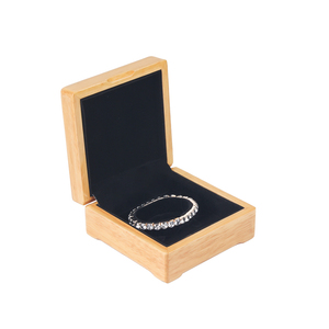 <b>Orange</b> Custom logo Wooden Jewelry Box Packaging for Ring Pendant Bracelet Bangle Necklace Earrings Jewellery Boxes - Product Image 5