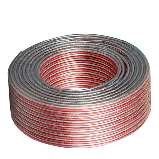 300V High Quality Flat Transparent Audio RVH 2 Core 2.0MM 2.5MM PVC Insulation Electrical Wire Audio Speaker Cable