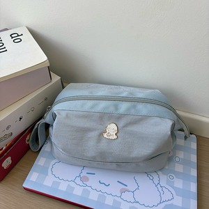 Bolsa de nailon impermeable para artículos de tocador, bolsa de almacenamiento de cosméticos con asa suave, color azul oxígeno, gran capacidad, para uso doméstico - Product Image 4