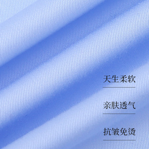 Wrinkle-Free Pure Cotton Long Sleeve Shirt Men's Business White Solid Color Autumn Winter Work Uniform - Product Image 3