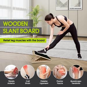 Tabla Inclinada de Madera para Estiramiento de Pantorrillas, Equipo de Fitness Portátil para Movilidad de Tobillos, Bloque de Equilibrio, Tabla Inclinada para Sentadillas - Product Image 4