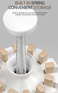 MUXIN Bois de hêtre massif verni naturel 16pcs Bras amovibles indépendants Pieuvre Support en bois Sac Vêtements Trépied Séchoir - Product Image 3