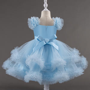 Gaun putri baru 2025 gaun bayi pertunjukan Piano ulang tahun berjaring empuk gaya manis untuk anak perempuan 2 tahun - Product Image 4