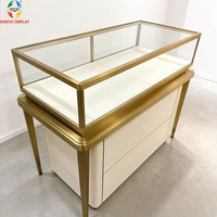 Vitrine à bijoux moderne de luxe en verre trempé avec éclairage LED, verrouillable, design écologique et étanche pour bijoux