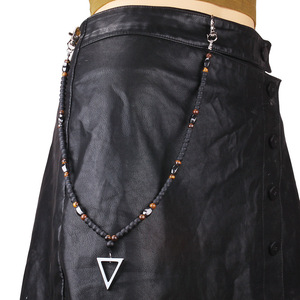 Chaîne de taille magnétique triangulaire avec pendentif, œil de tigre, agate noire, style punk géométrique, chaîne de corps pour homme, usage quotidien, alliage de zinc - Product Image 3